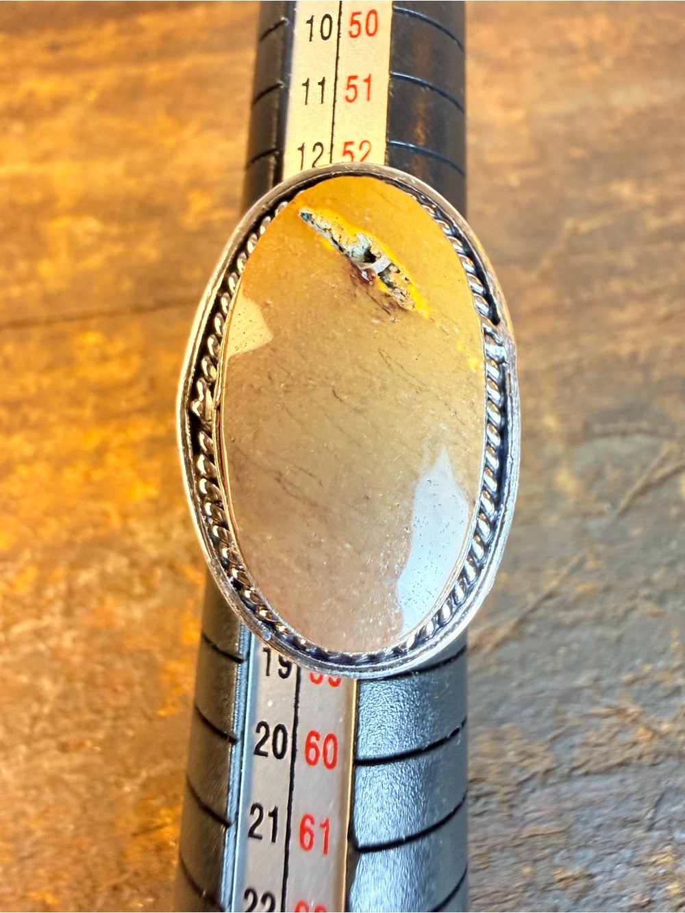 Landscape Picture Jasper Oval Stone 925 Sterling Silver Women's Ring